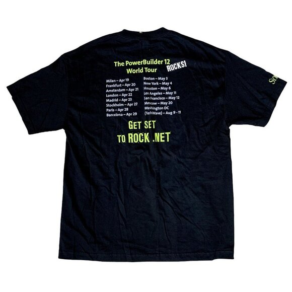 Vintage 00s The Powerbuilder 12 World Tour T-Shirt Size XL - Picture 2 of 4